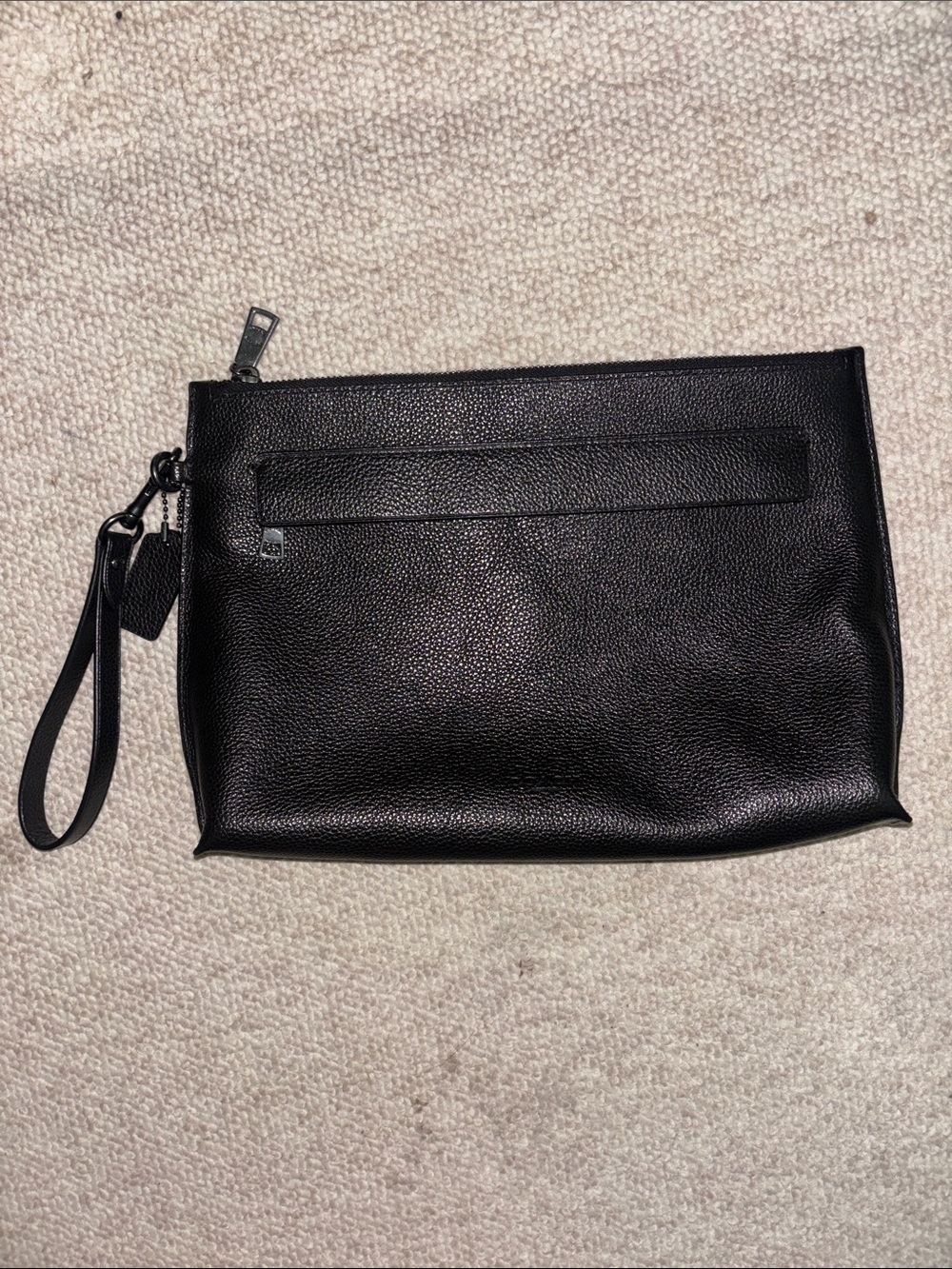 Coach Black leather tech wrist